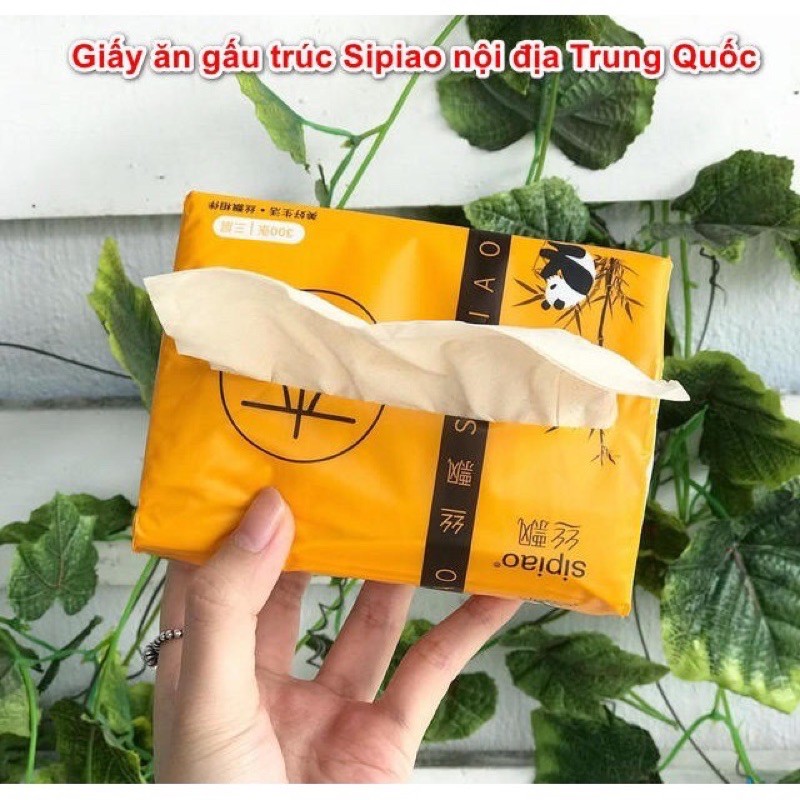 ❤️RẺ NHẤT❤️ THÙNG 30 GÓI GIẤY ĂN GẤU TRÚC SIPAO - GIẤY ĂN SIPAO 300 tờ, siêu dai Loại 1