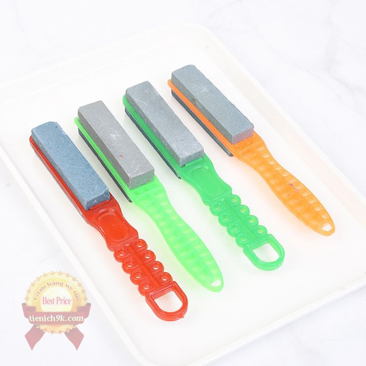 Đá mài dao có cán cầm tay 2 mặt loại dài 12 cm