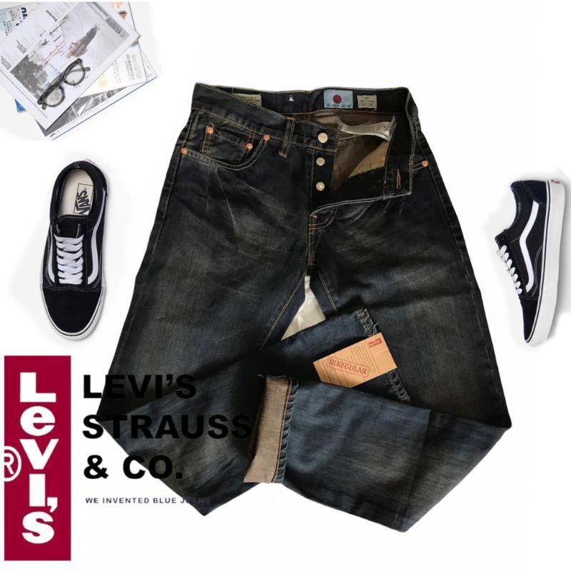 Quần jean nam thường xuyên Levis 501 sản xuất tại Nhật Bản | Quần dài nam tiêu chuẩn | Thời trang nam