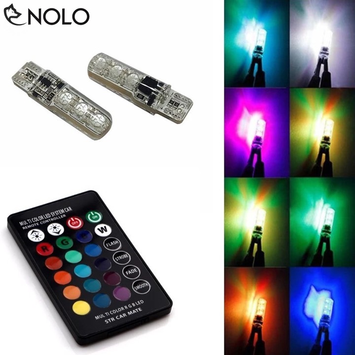 Bộ 2 Đèn Led 3D Demi MT10 Đổi Màu Kèm Remote Điều Khiển