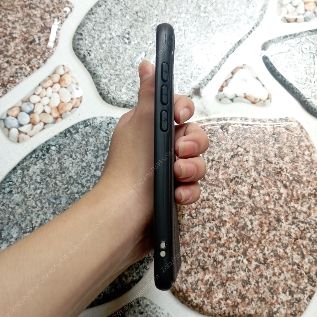 Ốp lưng dẻo đen Xiaomi Redmi 7A giả da siêu bền