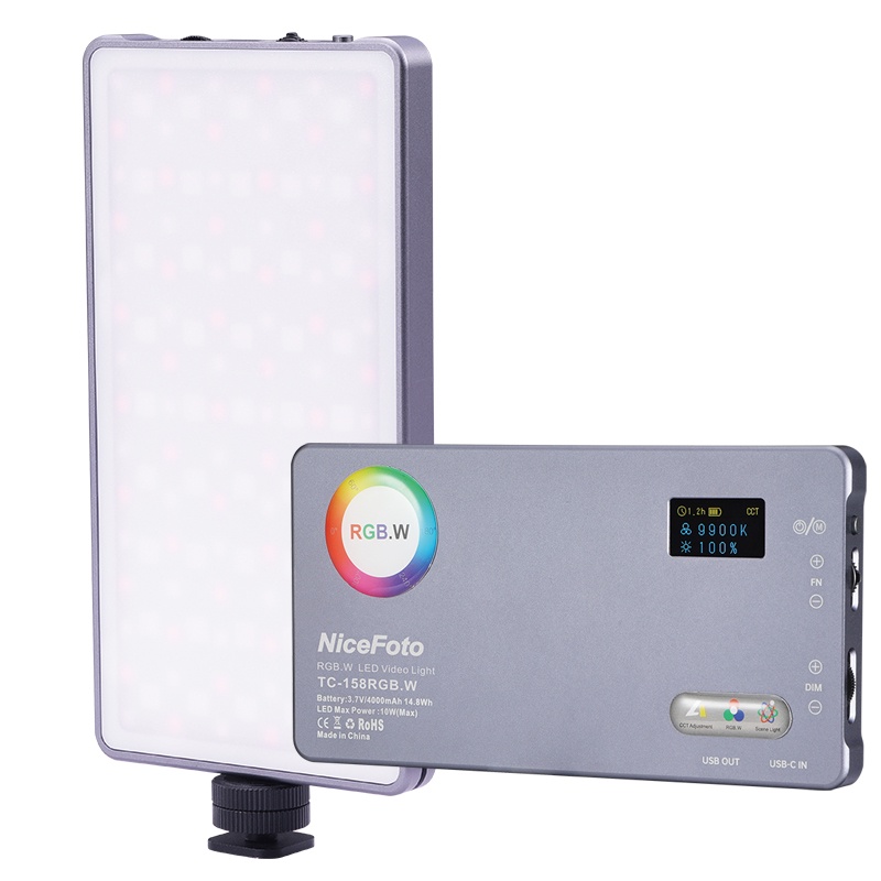 Đèn Video LED RGB NiceFoto TC-158 10w 2500-9900K NEW