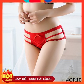 Quần lót ren ❣️❣️ free ship 50k ❣️❣️ quần lót thun lưới phối dây qr10