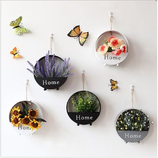 Giỏ Hoa sắt treo tường ( giỏ sắt + hoa )