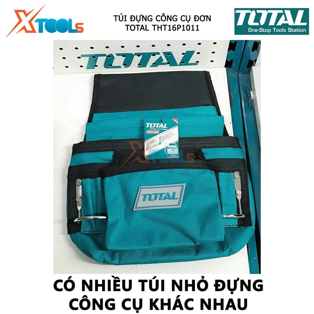 Túi đựng đồ nghề TOTAL THT16P1011 | giỏ đựng công cụ kích thước túi L32*W28cm, chất liệu vải 600D polyester chứa các thi