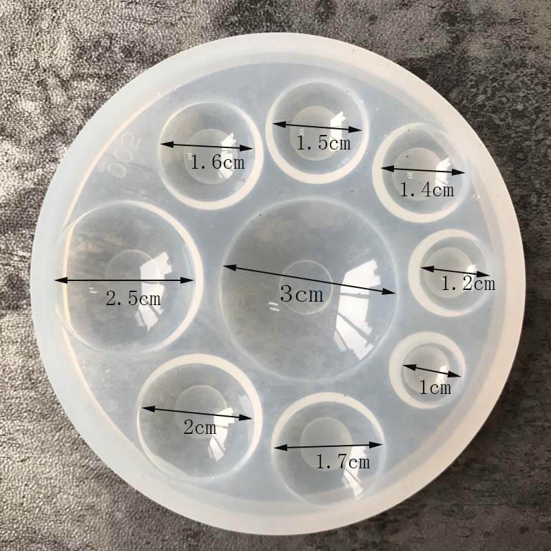 Khuôn Silicone Hình Tròn Dẹt Làm Mặt Trang Sức