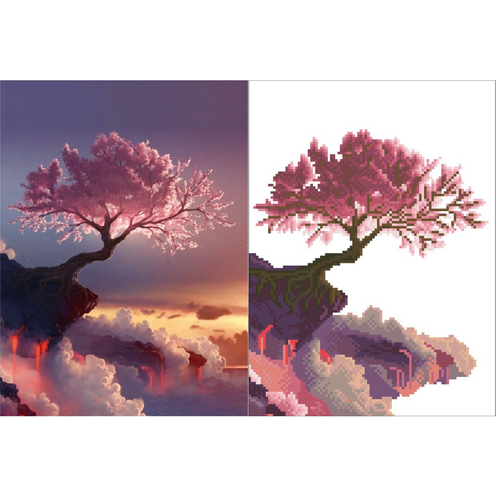 Bức tranh đính đá 5D tự làm họa tiết hình cây thần tiên tuyệt đẹp kèm phụ kiện | BigBuy360 - bigbuy360.vn