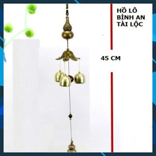 Hồ lô phong thuỷ 💖FREESHIP💖 🚛 Chuông gió hồ lô trang trí bằng đồng cầu bình an và tài lộc 206743 [SKM]