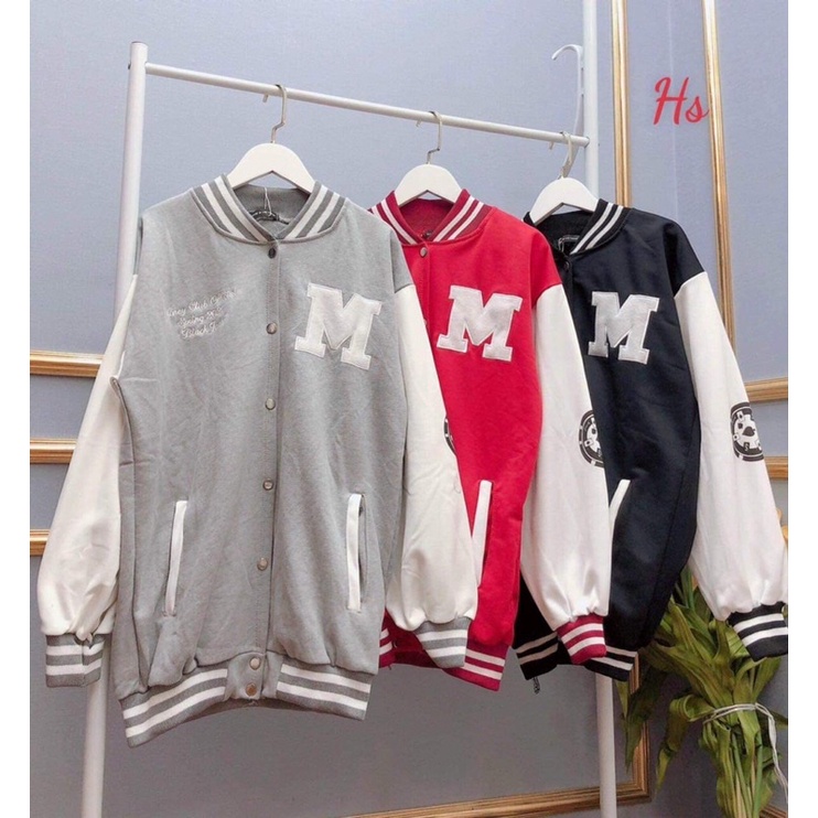 Áo khoác phối chữ M HS6
