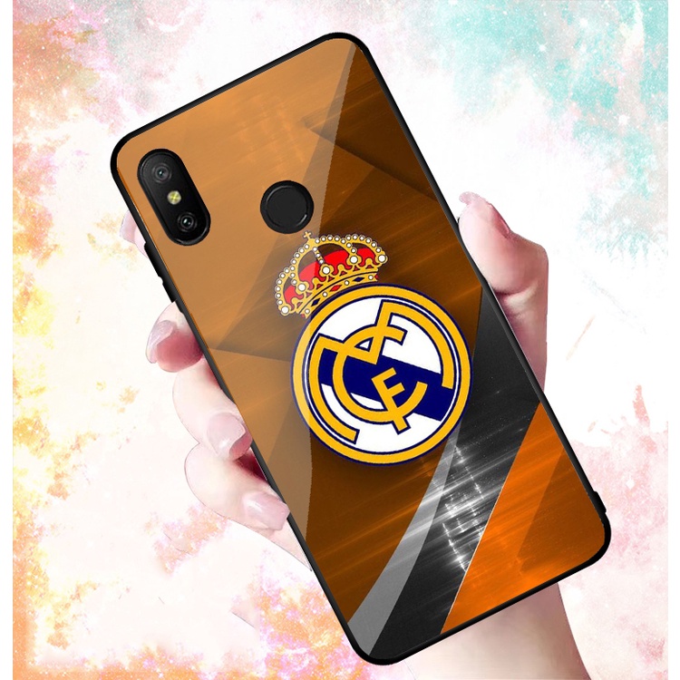 Ốp Lưng XIAOMI NOTE 6 PRO , REDMI 6 PRO, A2 Lite, MI 8, MI 8 SE mặt kính cường lực cao cấp In hình Câu Lạc Bộ Bóng Đá