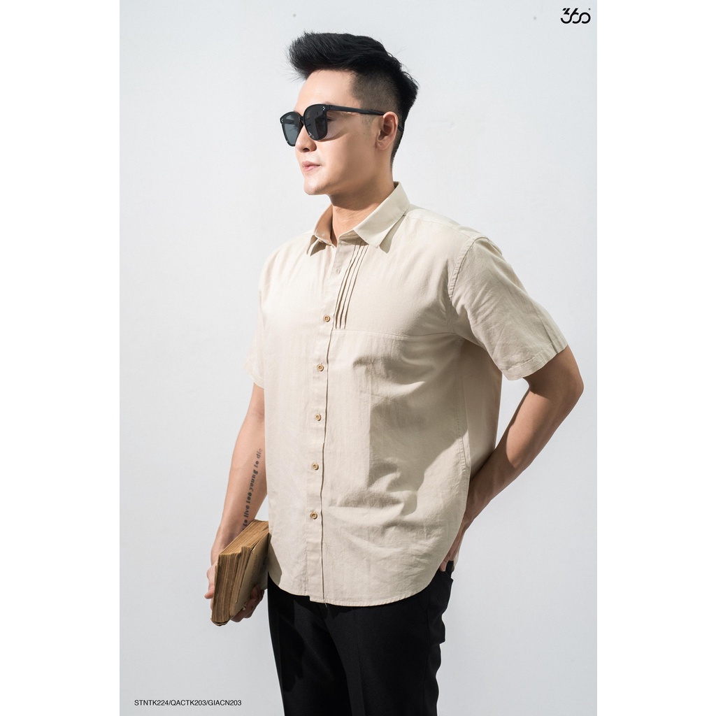 Áo sơ mi nam 360BOUTIQUE ngắn tay cổ bẻ - STNTK224 | BigBuy360 - bigbuy360.vn