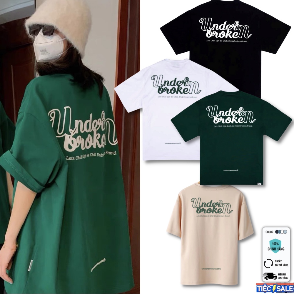 Áo Thun Unisex Form Rộng Tay Lỡ UNDER BROKEN Oversize Tee Nightlife Maniacs Cotton 100%