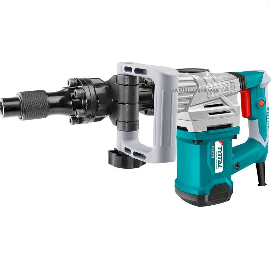 Máy đục bê tông TOTAL TH213006 Máy khoan đục công suất 1300W, tốc độ đập 3800 bpm, lực đập 20J, kèm 2 mũi đục 17mm