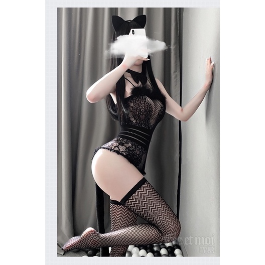FM7447 Cosplay Bé Mèo Meo Dễ Thương - Bodysuit Gợi Cảm Nhiều Phụ Kiện Đi Kèm - Nội Y Hoá Trang Ngủ Mặc Nhà
