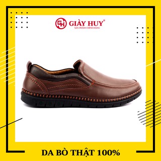 Giày lười nam da bò giày huy màu nâu – gm07