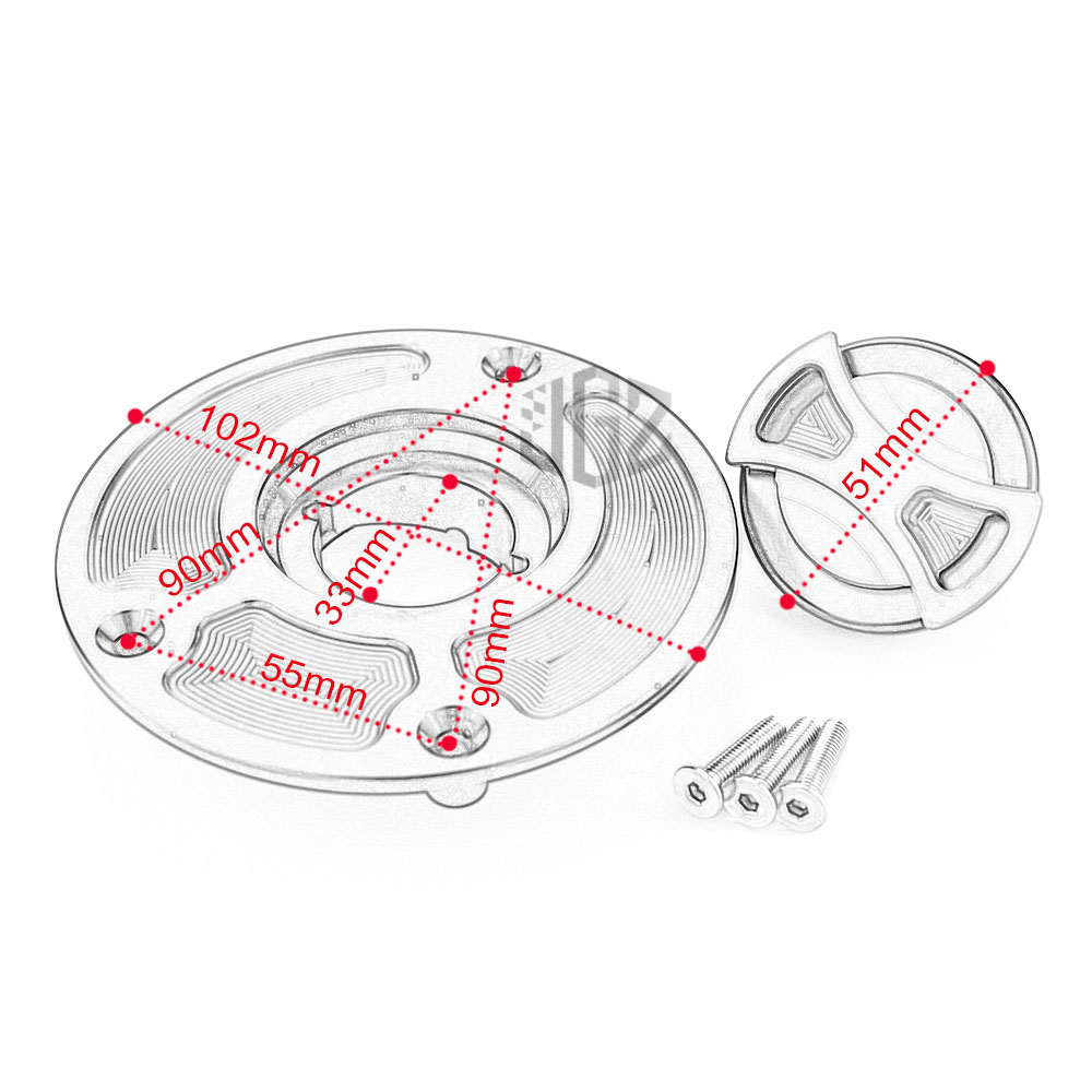 Nắp bình xăng trang trí cho mô tô Kawasaki Z125 Z800 Z1000 Er6N Versys 650 Er-4N Ninja 1000 Zx14