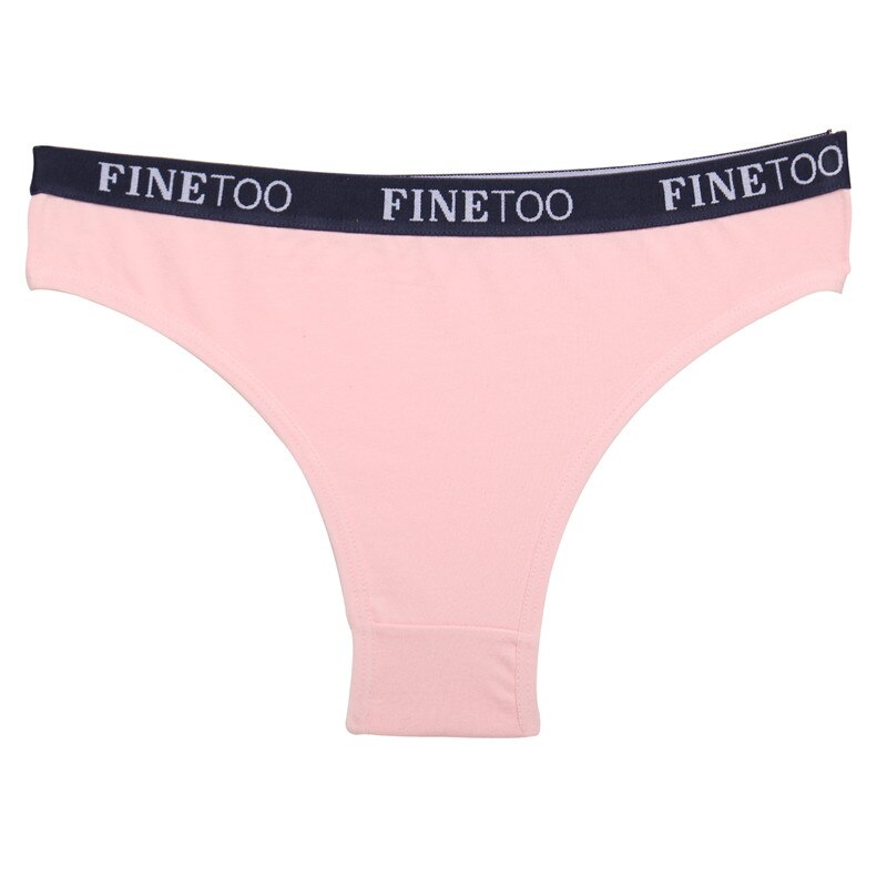 Set 2 Quần Lót FINETOO Cotton Lưng In Chữ Gợi Cảm M-XL