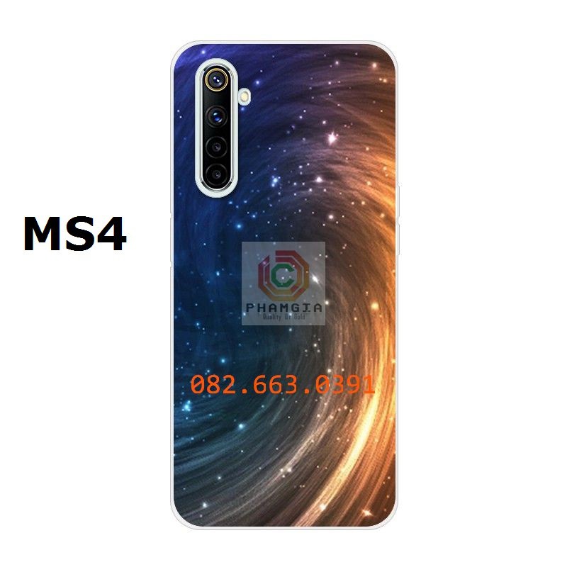 Ốp lưng in hình Realme C3i bầu trời galaxy