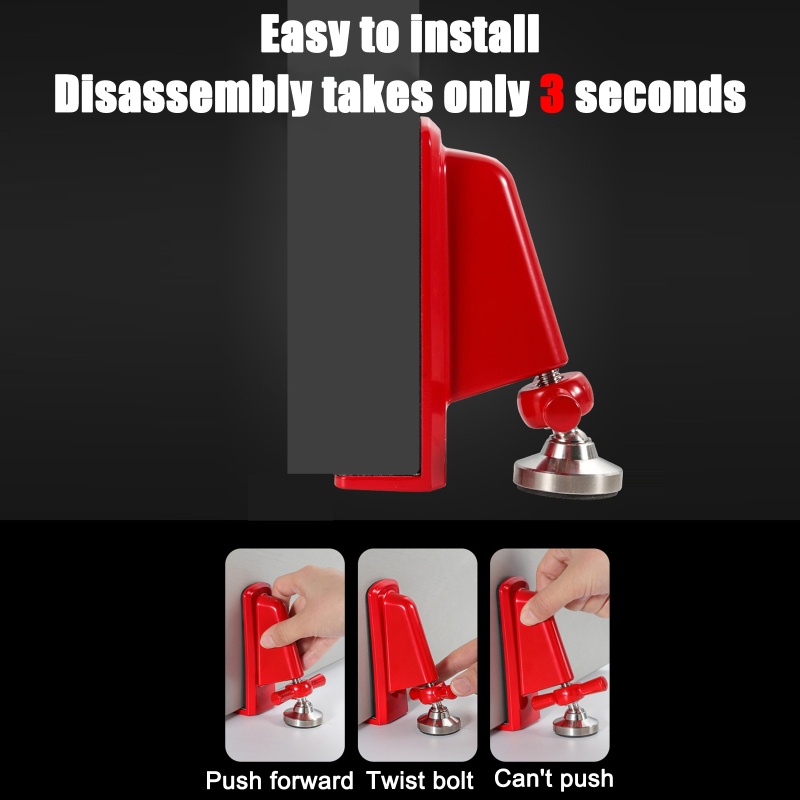 Ổ Khóa Cửa An Toàn Di Động Màu Đỏ Dùng Khi Đi Du Lịch