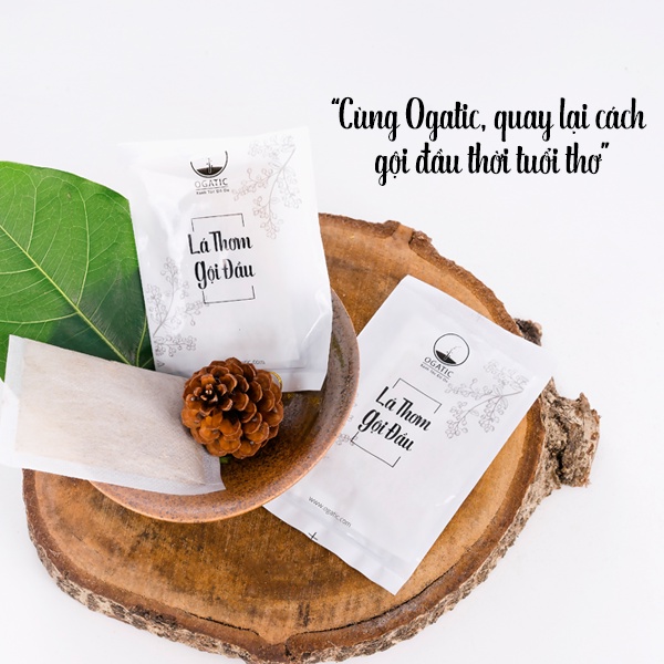 Lá thơm gội đầu Ogatic dạng túi lọc 1 GÓI