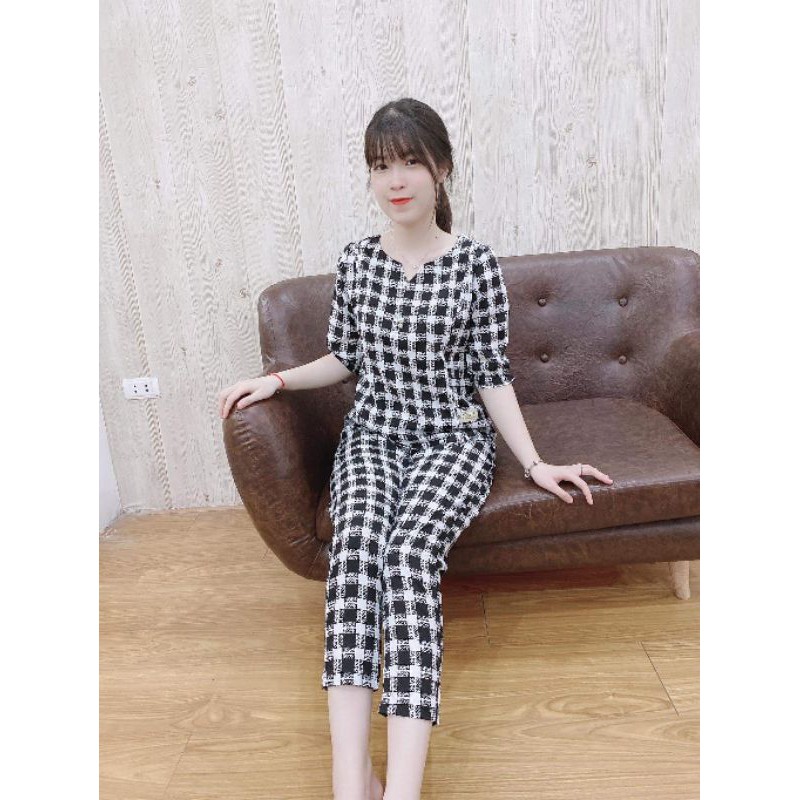 Quần áo cổ v kẻ xinh không nhăn | BigBuy360 - bigbuy360.vn