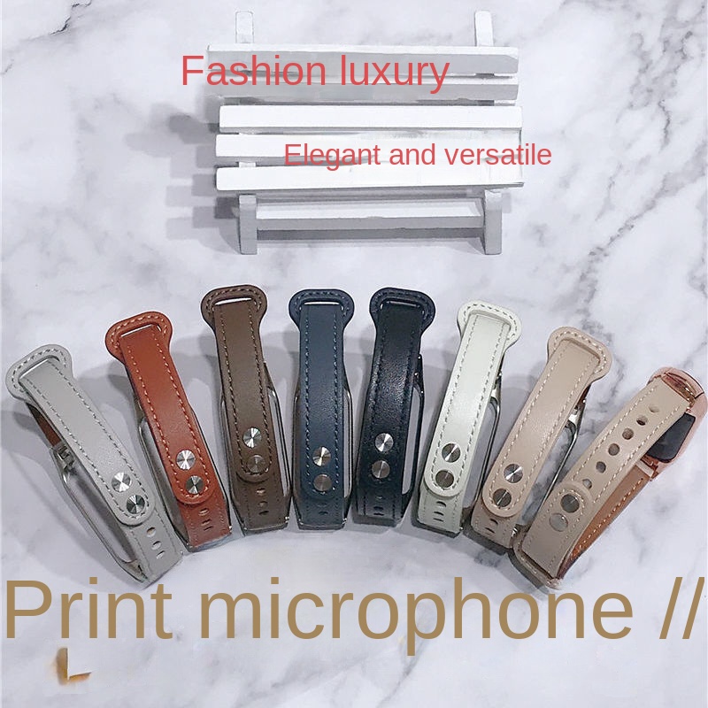 Dây Đeo Thay Thế Chất Liệu Da Bò Cho Xiaomi Mi Band 7 Mi Band 6 / 5 / 4 / 3