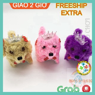 Đồ chơi chó xù 💖𝑭𝑹𝑬𝑬𝑺𝑯𝑰𝑷💖 nhiều màu- chạy pin biết sủa và đi được