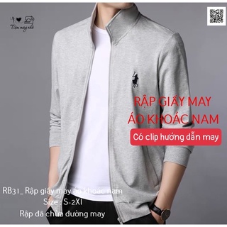 RB31_Rập giấy may áo khoác nam