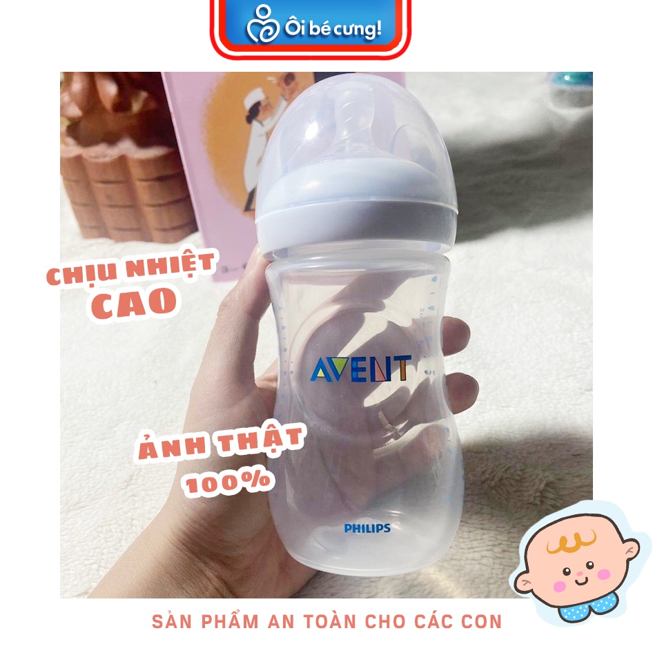 [HÀNG XÁCH TAY] Bình Sữa Philips Avent Nature Cổ Rộng Cho Bé 125ml/260ml/330ml CHỐNG SẶC CHỐNG ĐẦY HƠI ÔI BÉ CƯNG PK.31