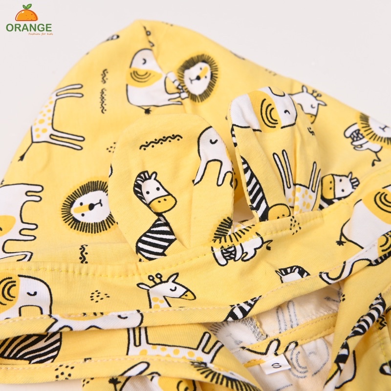 Áo choàng chống nắng họa tiết bách thú cho bé