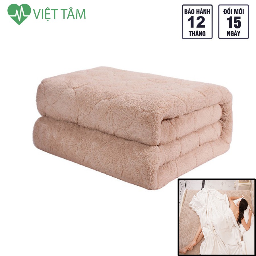 Chăn Điện,Đệm Điện Sưởi Ấm 2 Vùng Nhiệt Độc Lập Cao Cấp (Chất liệu bông cao cấp chống cháy nổ)