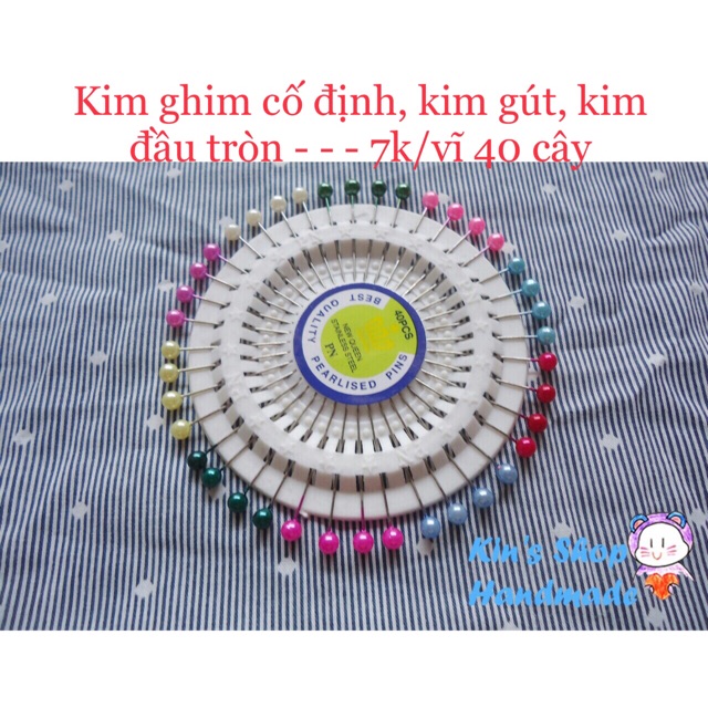 MUA 10 TẶNG 2 -Kim Ghim cố định, kim gút, kim đầu tròn đủ màu dùng trong may mặc, ứng dụng nhiều trong đời sống