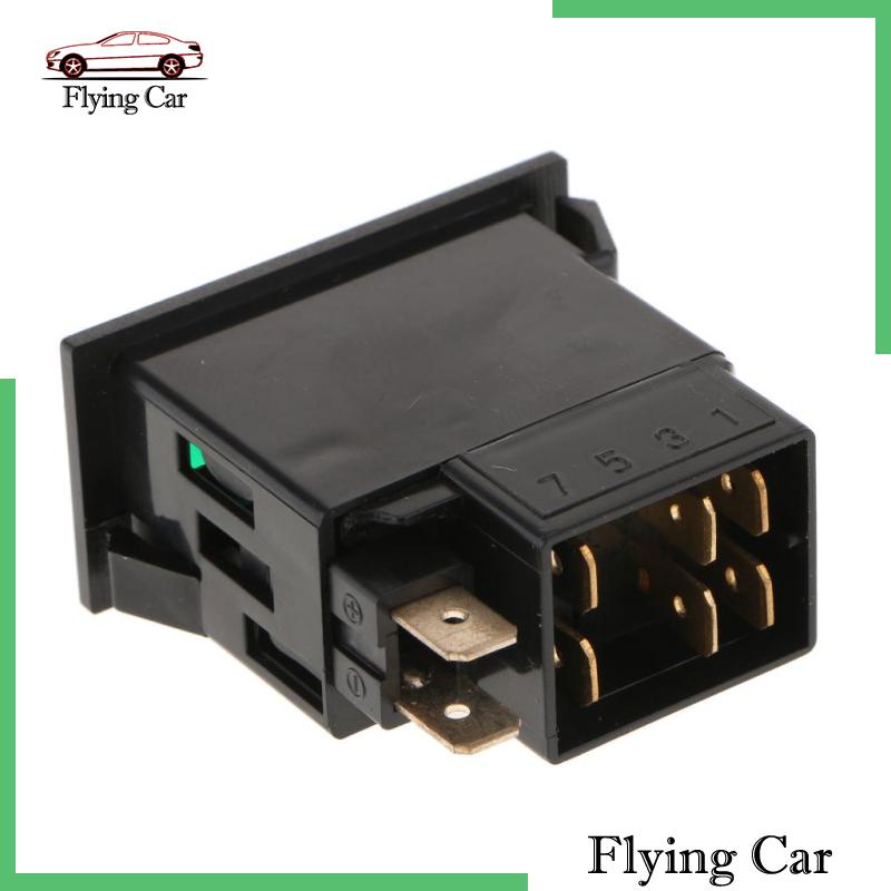Công Tắc ON / OFF Màu Đen 6 Chấu Lzdjfmy2 Chuyên Dụng Cho Cửa Xe Hơi / Tàu Thuyền