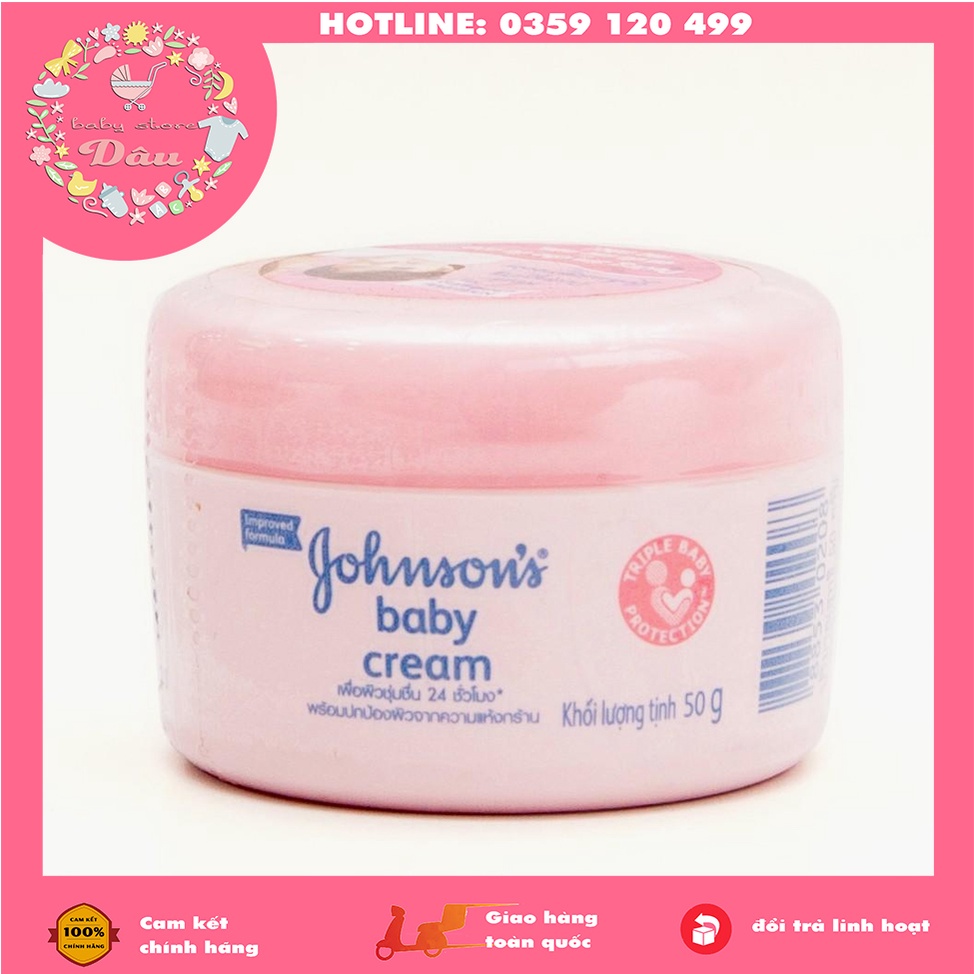 Kem dưỡng ẩm Johnson baby cho bé, dưỡng ẩm, dưỡng da cho cả gia đình - hũ 50gr