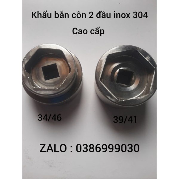 khẩu bắn côn 2 đầu 39-41 ,34-46 inox 304 cao cấp