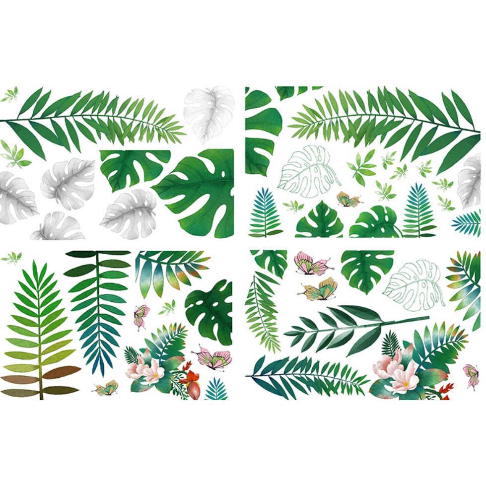 Decal dán tường Cây chuối mùa xuân hiện đại