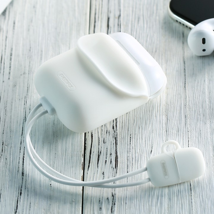 Bao Silicone Cho tai nghe Airpod, Airplus 2019 Remax RC-A6 Kèm Cáp Lightning