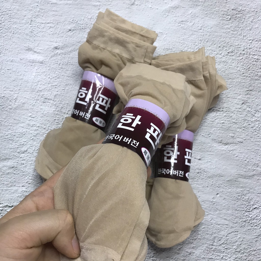 1 đôi tất giấy nữ, tất da chân Hàn Quốc siêu mịn, dai - Màu da
