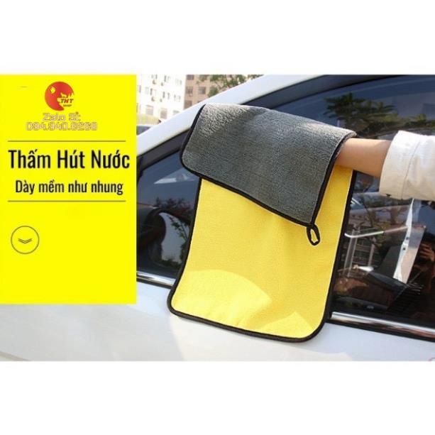 Khăn lau xe chuyên dụng Microfiber siêu thấm không rút sợi