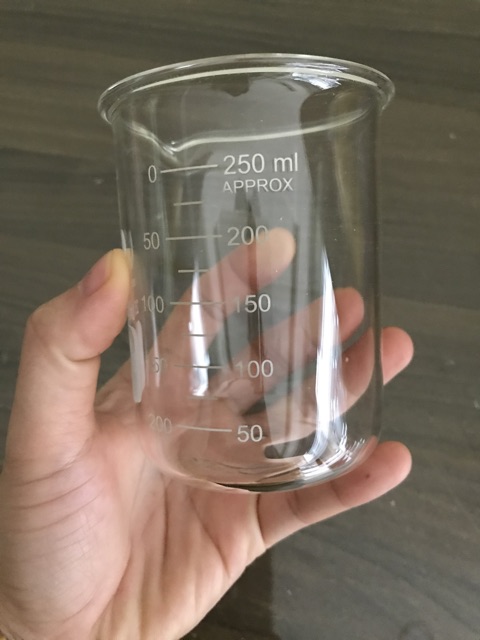 Cốc thí nghiệm chia vạch chịu nhiệt 250ml cốc thủy tinh chịu nhiệt