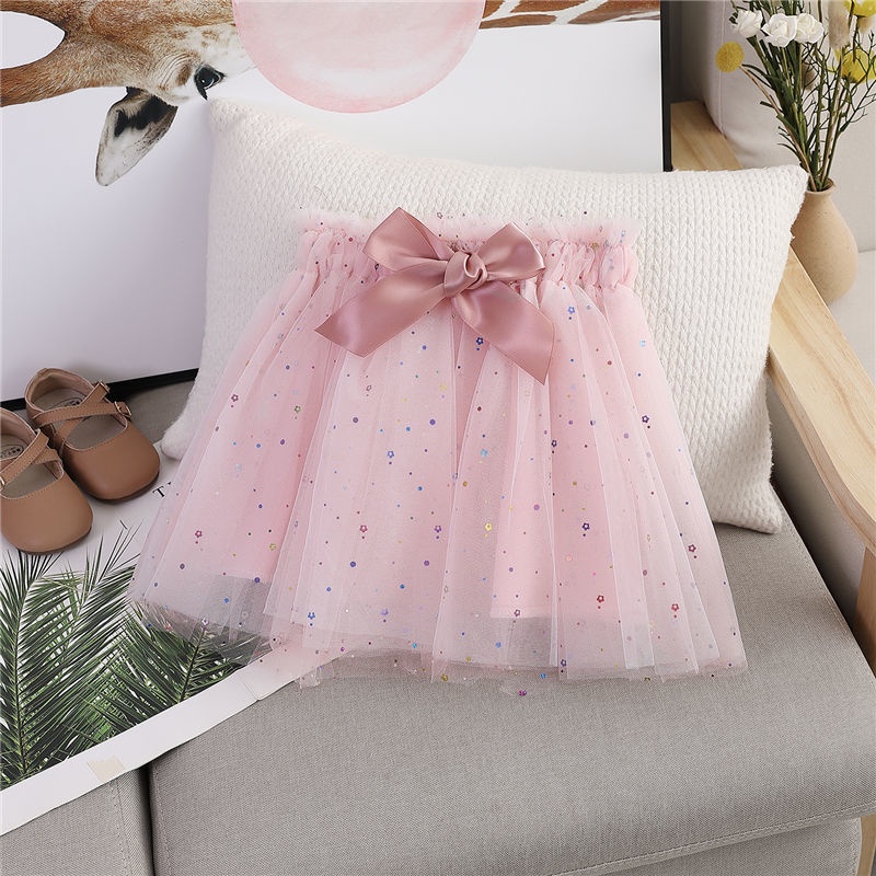 Chân Váy Lưới Ngắn Phong Cách Phương Tây Kiểu Mới Dành Cho Bé Gái