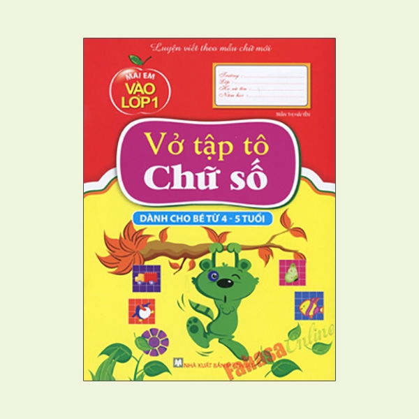 Sách - Mai Em Vào Lớp 1 - Vở Tập Tô Chữ Số (Dành Cho Bé Từ 4 - 5 Tuổi)