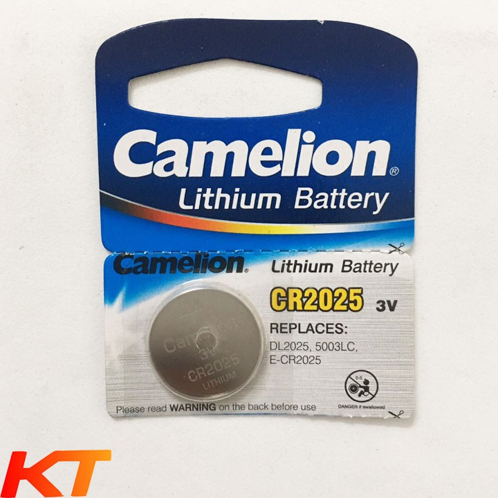 Pin CR2025 3v camelion lithium, pin cmos... (vỉ 1 viên)