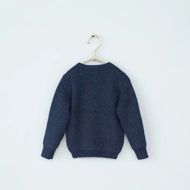 Áo Khoác cardigan Dệt Kim Cổ Trái Tim Cho Bé