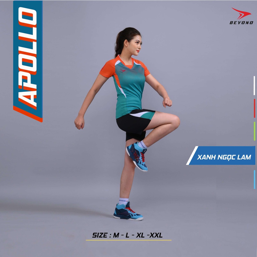Quần áo thể thao, bóng chuyền nam nữ  Beyono Apollo Xanh Ngọc
