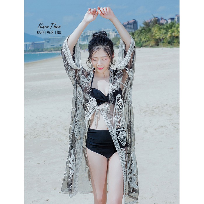 Áo choàng ren đi biển sexy, áo kimono đẹp mang kèm bikini - Since Then | BigBuy360 - bigbuy360.vn