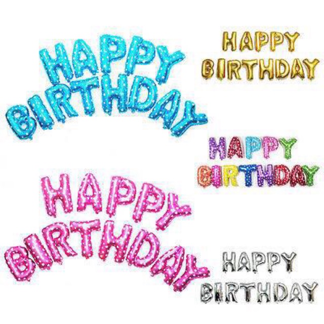 Bộ bóng chữ sinh nhật Happy birthday