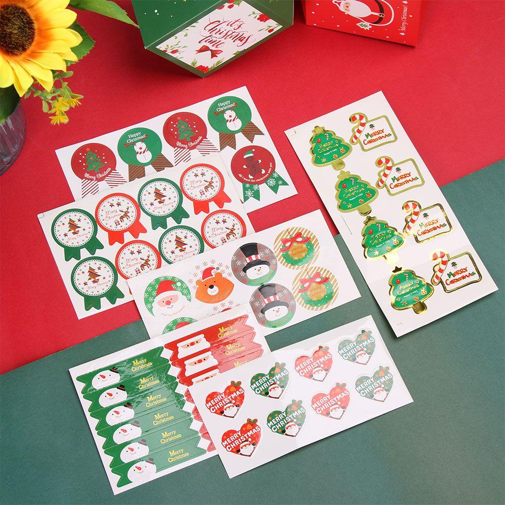 MAG Set 5 Sticker Dán Trang Trí Bánh Kem Phong Cách Giáng Sinh