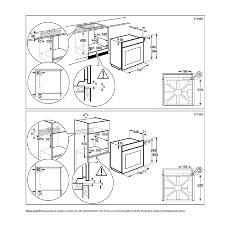 [FREESHIP HCM] Lò Nướng Âm Tủ Electrolux RZB2110AAXA - Dung Tích 53L - Hẹn Giờ - Bảo Hành 2 Năm