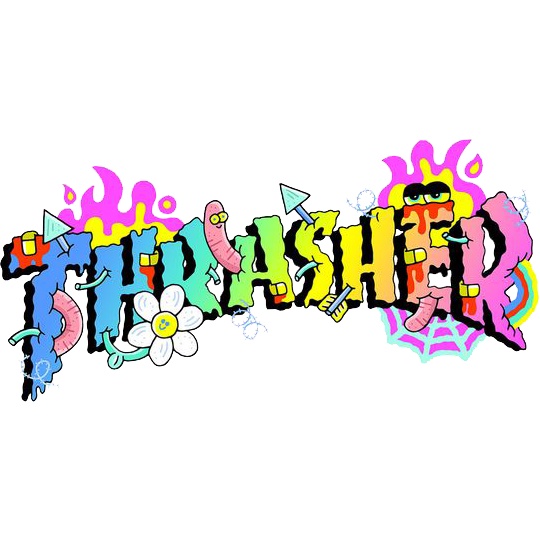 - Logo Thrasher in trực tiếp lên vải bằng bàn ủi, bàn là